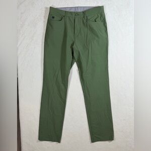 Vineyard Vines 32W 30L On The Go OTG Performance Olive Green Lightweight Chinos